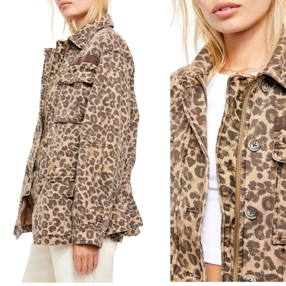 free people leopard jacket